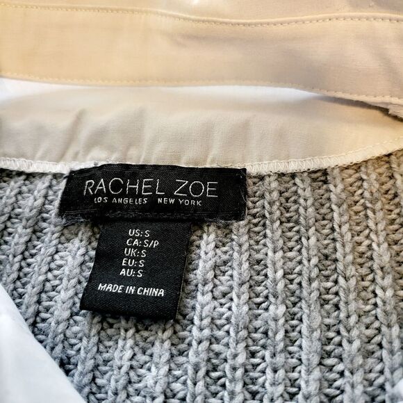 Rachel Zoe cable knit layered sweater - Picture 6 of 8